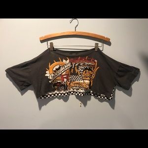 Forever 21 Race Trac Crop Top